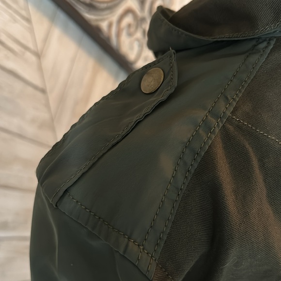 Lucky Brand Full Zip Jacket Military Utility Olive Army Green Women's size Small - Picture 4 of 12